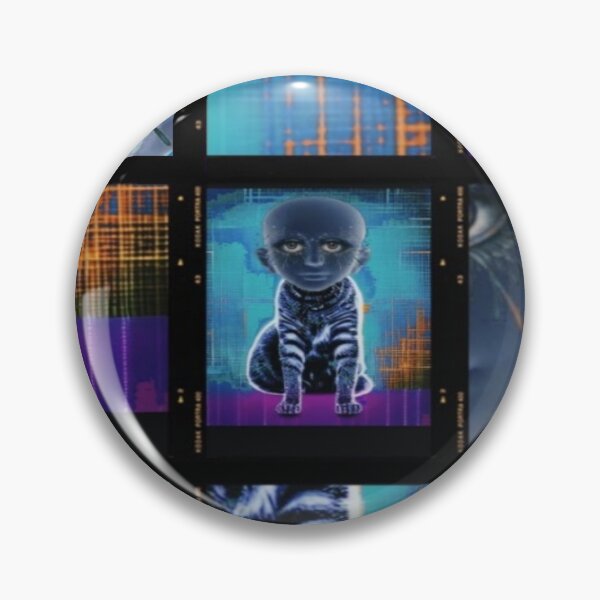 Item preview, cyberpunk mutant  cat with a human-shaped head  designed and sold by Cyberomiz.