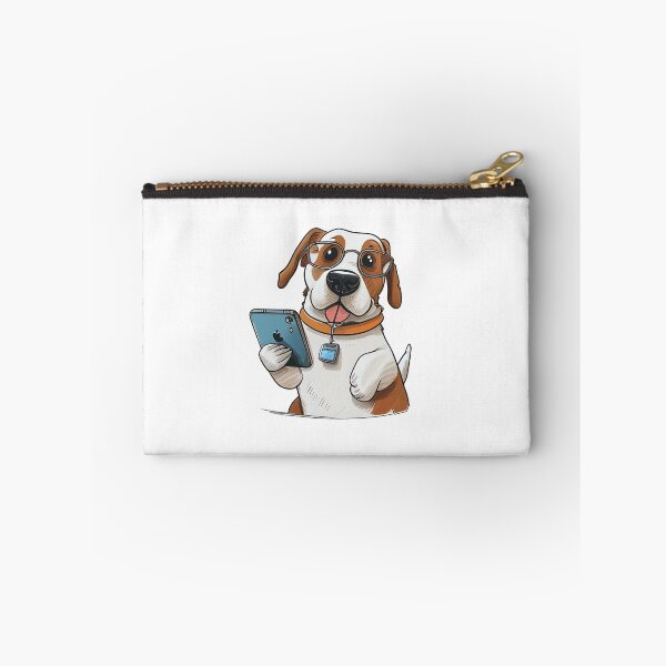 Item preview, dog is on a smartphone designed and sold by alnamla.