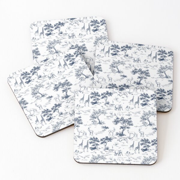 Item preview, African landscape savannah toile de jouy designed and sold by Milatoo.