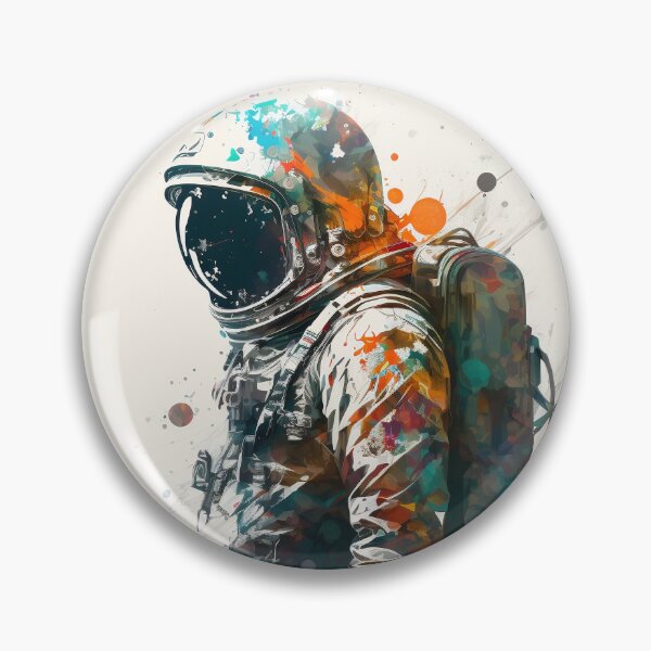 Artikelvorschau, Badass Astronaut - Bunte Komposition entworfen und verkauft von ByDigitalDream.