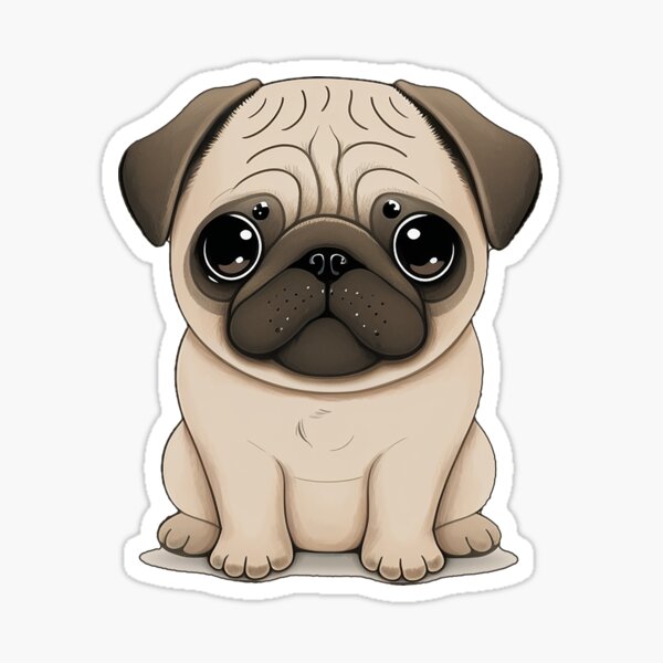 Item preview, Adorable pug puppy designed and sold by SnarkyCoffee.