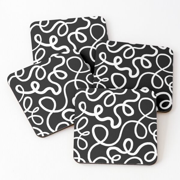 Item preview, Squiggle Pattern, Black and White designed and sold by OneThreeSix.