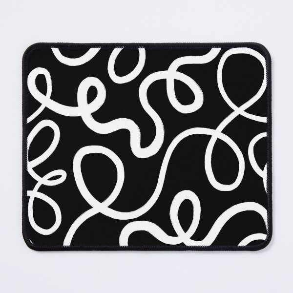 Item preview, Squiggle Pattern, Black and White designed and sold by OneThreeSix.