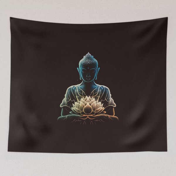 Item preview, Find Harmony with Our AI Generated Lotos and Buddha Image designed and sold by RetComly.