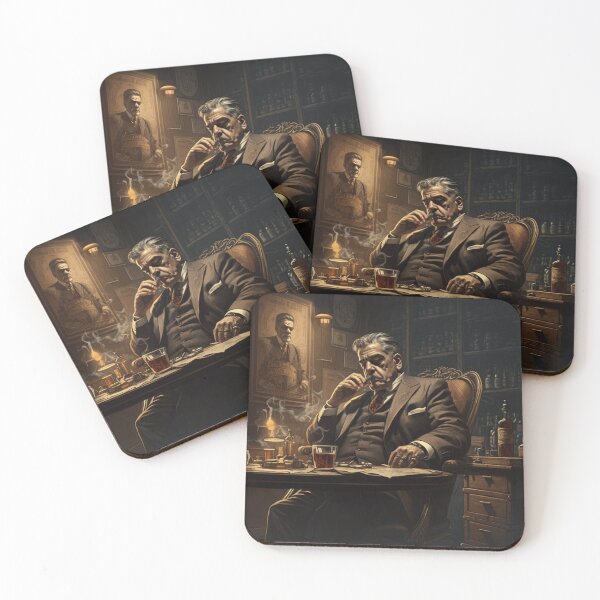 Item preview, Mafia Boss con whisky y cigarro designed and sold by kapkoo.