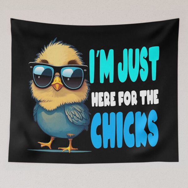 Item preview, Copy of Copy of Copy of Im Just Here For The Chicks Cute Easter Design designed and sold by Animal-ink.