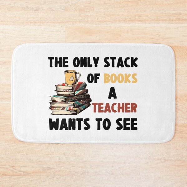 Item preview, Funny Teacher and Stack of books Quote designed and sold by CreativNode.