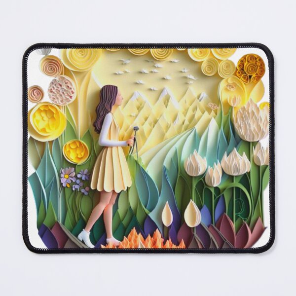 Item preview, Girl in Nature colorful paysage flower designed and sold by YayaBursk.