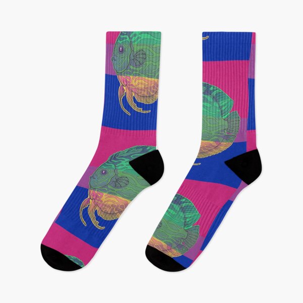 Item preview, Discus fish - King of the aquarium - bisexual colours inverted Black designed and sold by Puddmuppy.