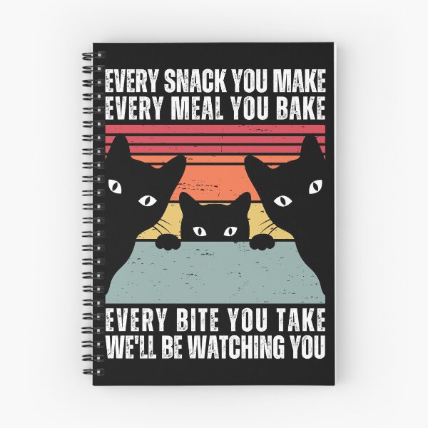 Item preview, Every Snack You Make, Every Meal You Bake, Every Bite You Take, We'll Be Watching You Cats Retro Sunset designed and sold by Suzanne Uchytil.