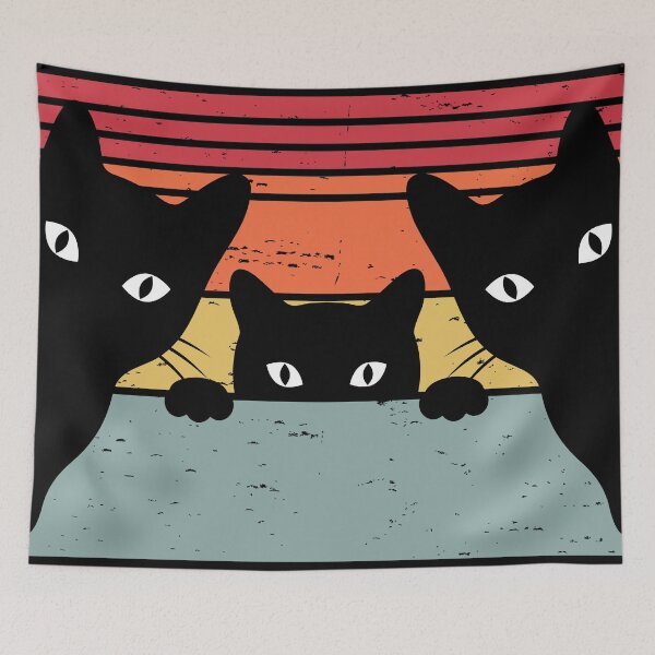 Item preview, Every Snack You Make, Every Meal You Bake, Every Bite You Take, We'll Be Watching You Cats Retro Sunset designed and sold by Suzanne Uchytil.