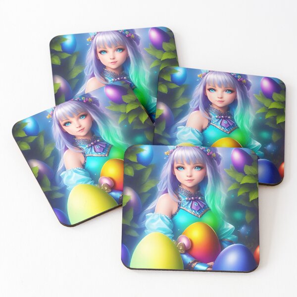 Item preview, Bunny colorful girl designed and sold by Tw1nsAIArt.