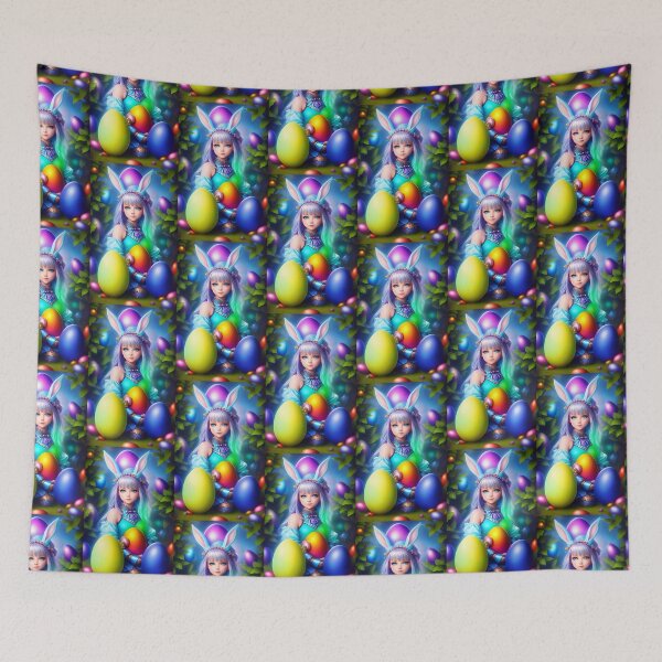 Item preview, Bunny colorful girl designed and sold by Tw1nsAIArt.