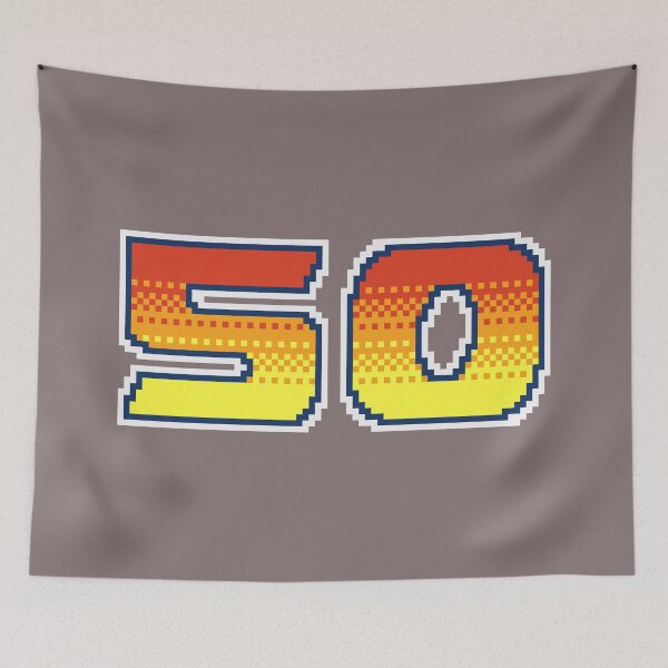 Item preview, 50 Pixel Font Fifty in Red Orange and Yellow designed and sold by pixeltogs.