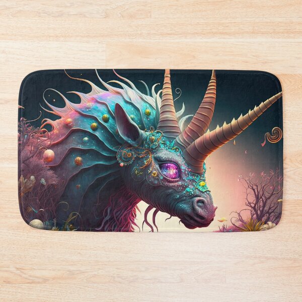 Item preview, Trinicorn - Rare Magical Unicorn With Three Horns from Another Dimension - very high resolution - Original Artwork designed and sold by CloudofKnowing.