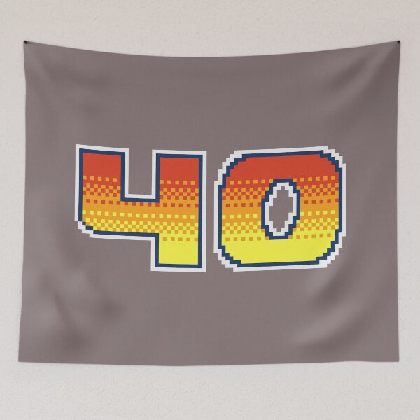 Item preview, 40 Pixel Font Forty in Red Orange and Yellow designed and sold by pixeltogs.