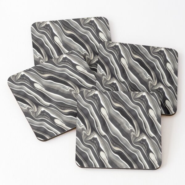 Item preview, Marbling in Monochrome -  Black & White Marbled Pattern designed and sold by Fine Prints.