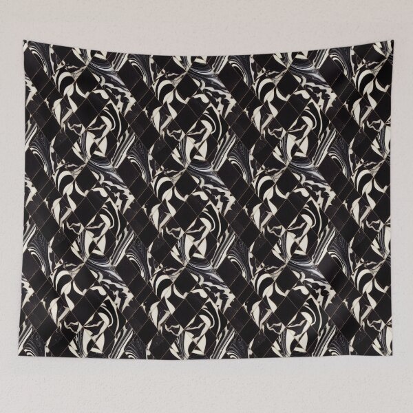 Aperçu de l'œuvre Marbled in Monochrome - Black & White Marbled Pattern créée et vendue par Fine Prints.