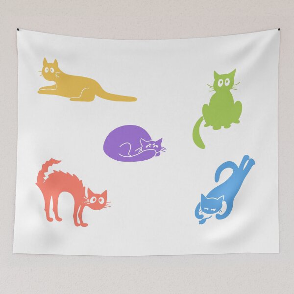 Item preview, Five Multicolored Cats designed and sold by haldoodles18.