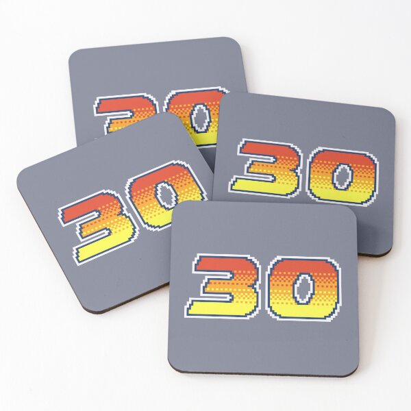 Item preview, 30 Pixel Font Thirty in Red Orange and Yellow designed and sold by pixeltogs.