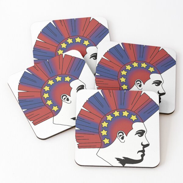 Item preview, Red and blue mohawk punk designed and sold by Becstrates.