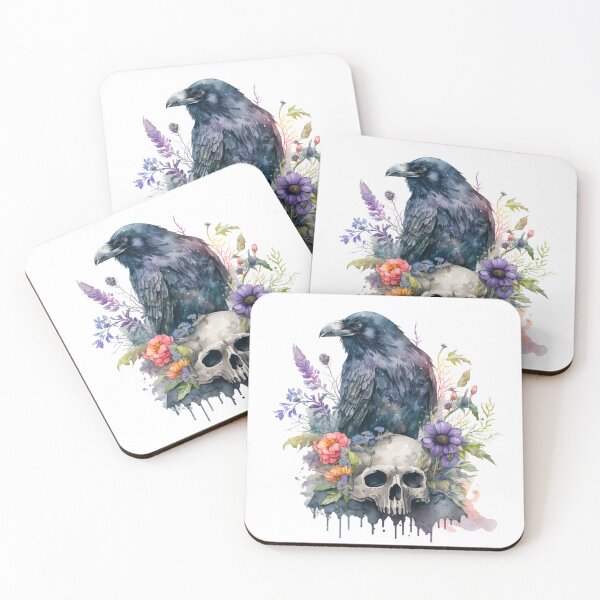 Item preview, Watercolor Raven designed and sold by 9livescanvas.