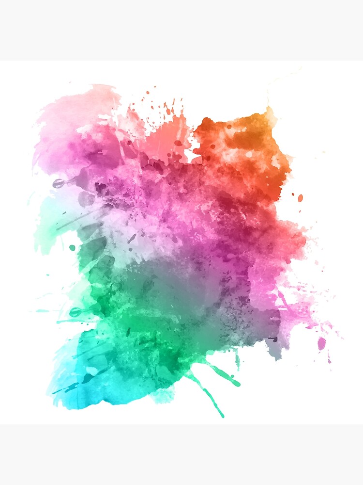 Rainbow Watercolor Paint Splash Art Art Board Print for Sale by artbybee7