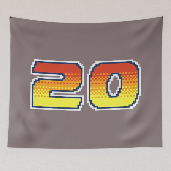 Item preview, 20 Pixel Font Twenty in Red Orange and Yellow designed and sold by pixeltogs.