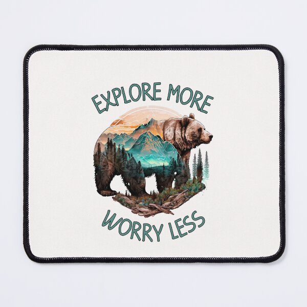 Item preview, Explore More Worry Less Bear designed and sold by HappyLifeCreate.