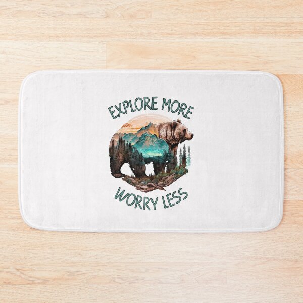 Item preview, Explore More Worry Less Bear designed and sold by HappyLifeCreate.