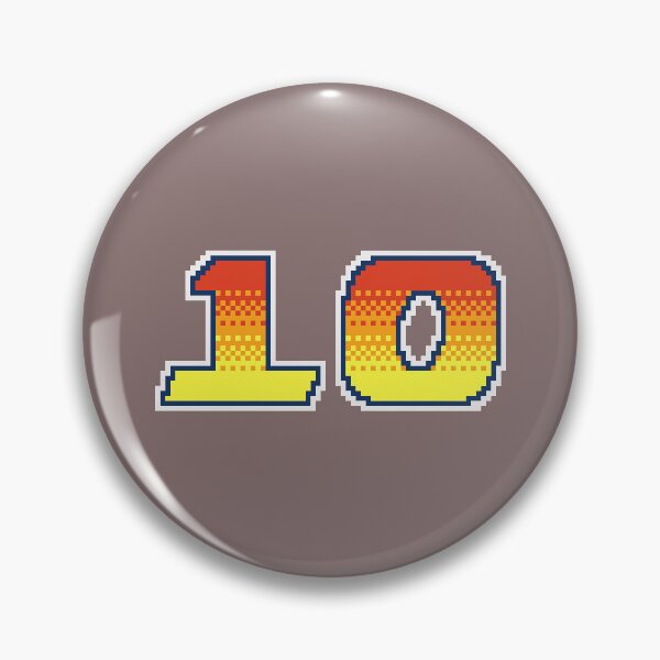 Item preview, 10 Pixel Font Ten in Red Orange and Yellow designed and sold by pixeltogs.