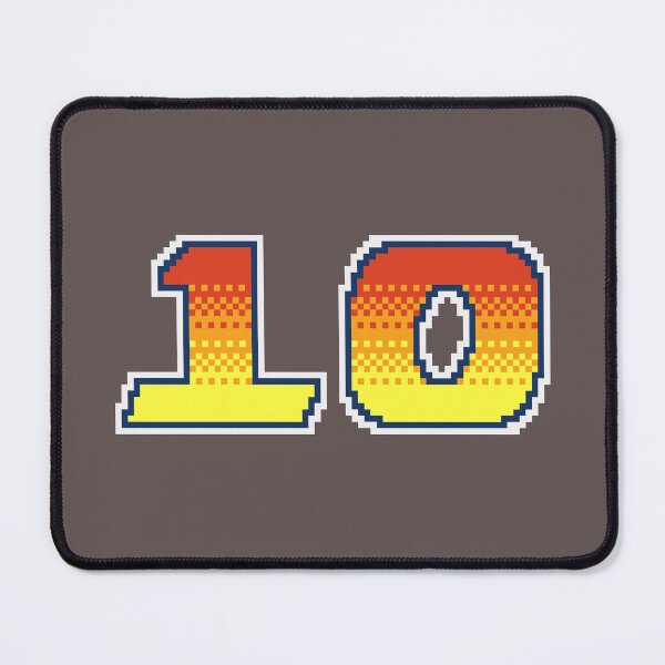 Item preview, 10 Pixel Font Ten in Red Orange and Yellow designed and sold by pixeltogs.