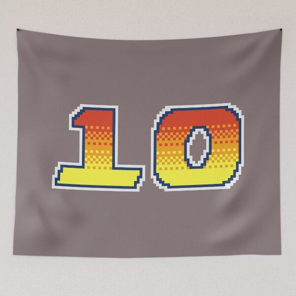 Item preview, 10 Pixel Font Ten in Red Orange and Yellow designed and sold by pixeltogs.