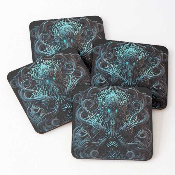 Item preview, lovecraft styled mindflayer like evil creature in 3d designed and sold by artfullyprompt.