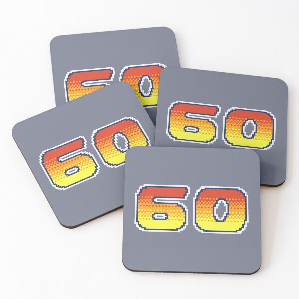 Item preview, 60 Pixel Font Sixty in Red Orange and Yellow designed and sold by pixeltogs.