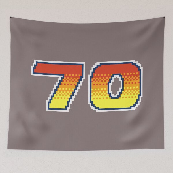 Item preview, 70 Pixel Font Seventy in Red Orange and Yellow designed and sold by pixeltogs.