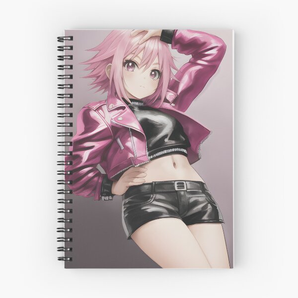 Item preview, Pink-Haired Anime Punk Girl, Motorcycle Jacket designed and sold by thewolffpress.