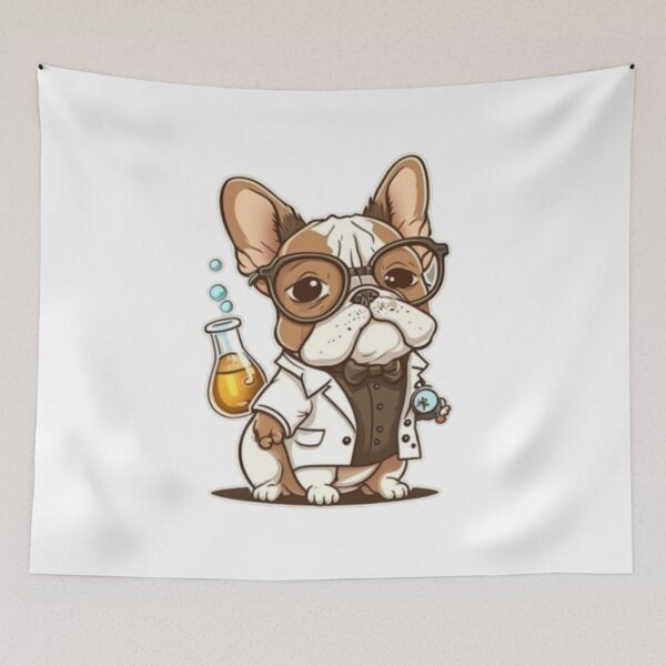Item preview, Frenchie the Scientist French Bulldog designed and sold by PetsEnough.