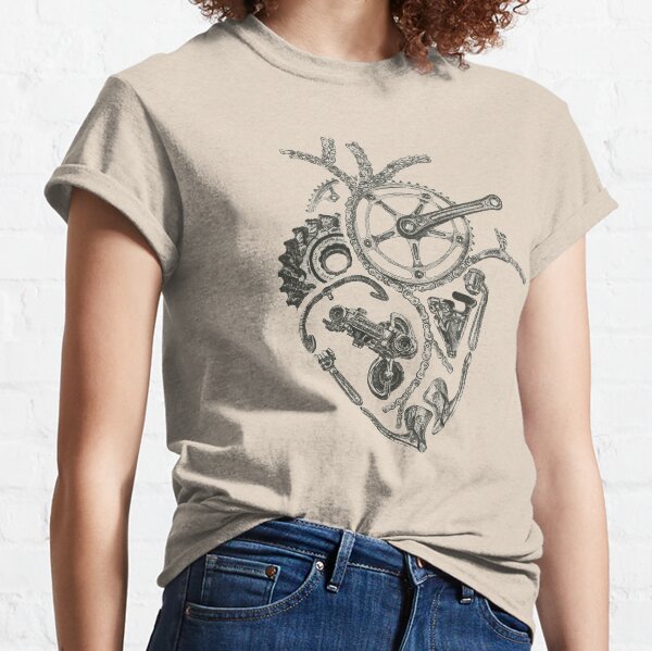Anatomisches Radfahren Herz Classic T-Shirt