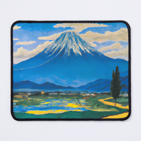 Item preview, The Beauty of Mount Fuji Japan Van Gogh style Print Art designed and sold by brilliant-com.