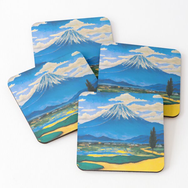 Item preview, The Beauty of Mount Fuji Japan Van Gogh style Print Art designed and sold by brilliant-com.