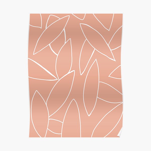 dusty peach leaves Poster