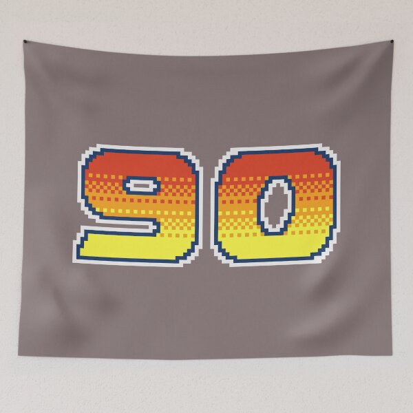 Item preview, 90 Pixel Font Ninety in Red Orange and Yellow designed and sold by pixeltogs.