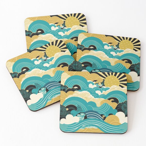 Item preview, Vintage Visions: Japanese Coastal Sky and Waves designed and sold by EvyeniaArt.