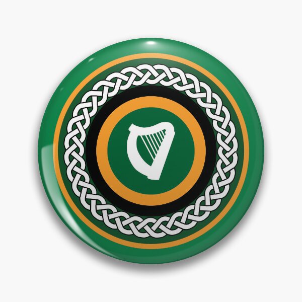 Item preview, Irish Celtic Harp knotwork green Roundel designed and sold by ModSupporters.