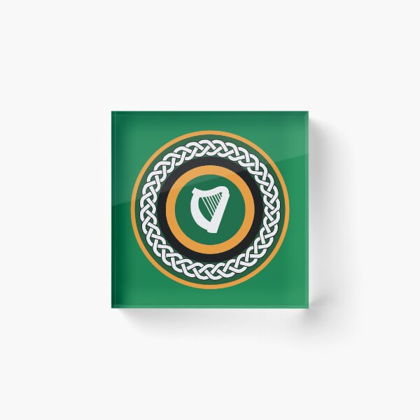 Item preview, Irish Celtic Harp knotwork green Roundel designed and sold by ModSupporters.