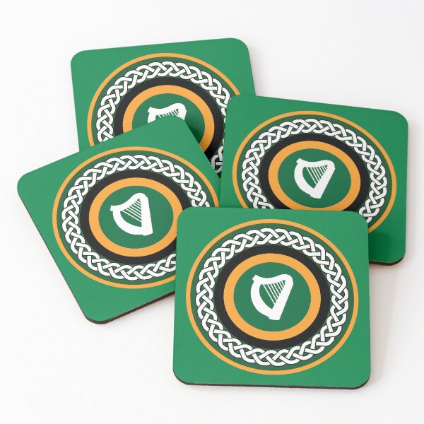 Item preview, Irish Celtic Harp knotwork green Roundel designed and sold by ModSupporters.