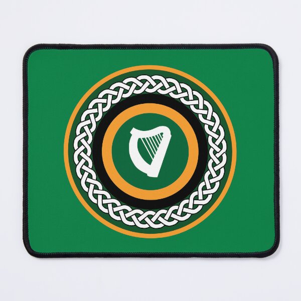 Item preview, Irish Celtic Harp knotwork green Roundel designed and sold by ModSupporters.