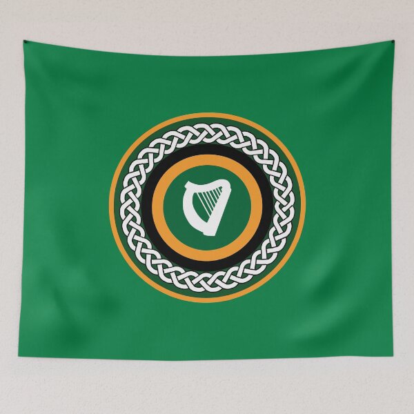 Item preview, Irish Celtic Harp knotwork green Roundel designed and sold by ModSupporters.