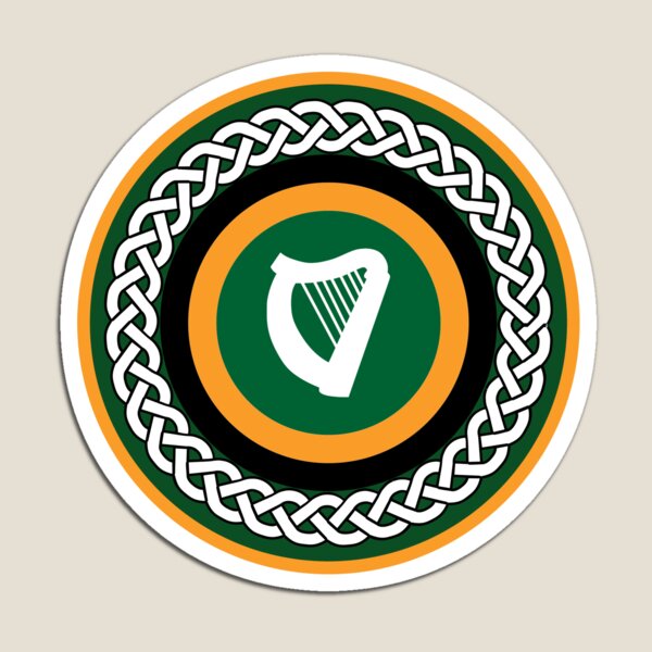 Item preview, Irish Celtic Harp knotwork green Roundel designed and sold by ModSupporters.